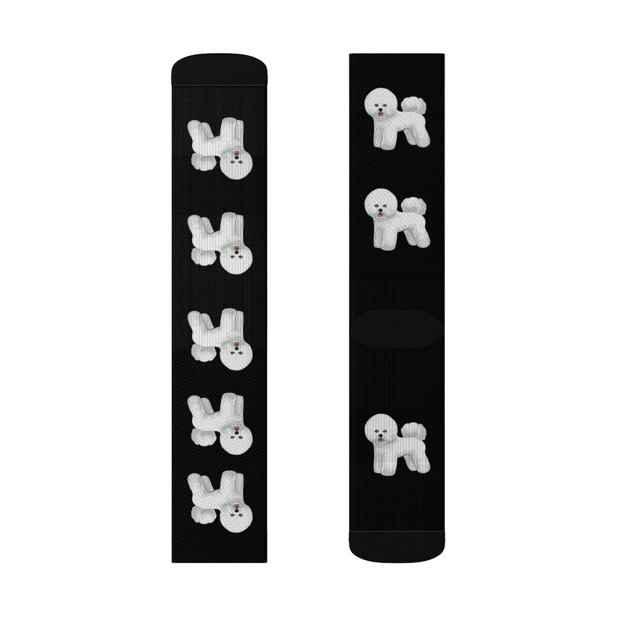 Bichon Frise Sublimation Socks, 3 Sizes, Polyester/Spandex, Pet Lovers, Socks with Dogs, Dog Gift Socks, FREE Shipping Made in USA!!