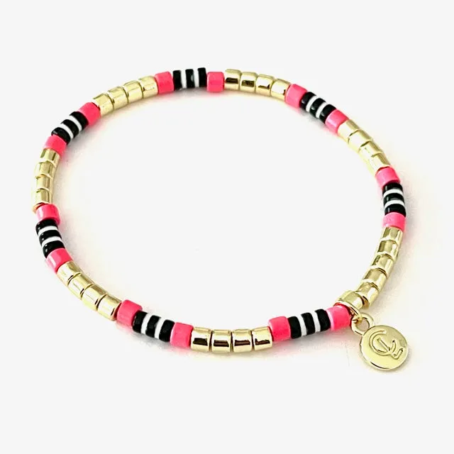 Catalina Slim Bracelet Pink Black