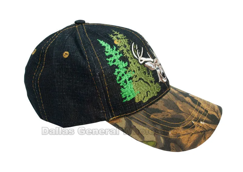 Deer Design Camouflage Fashion Denim Caps Wholesale