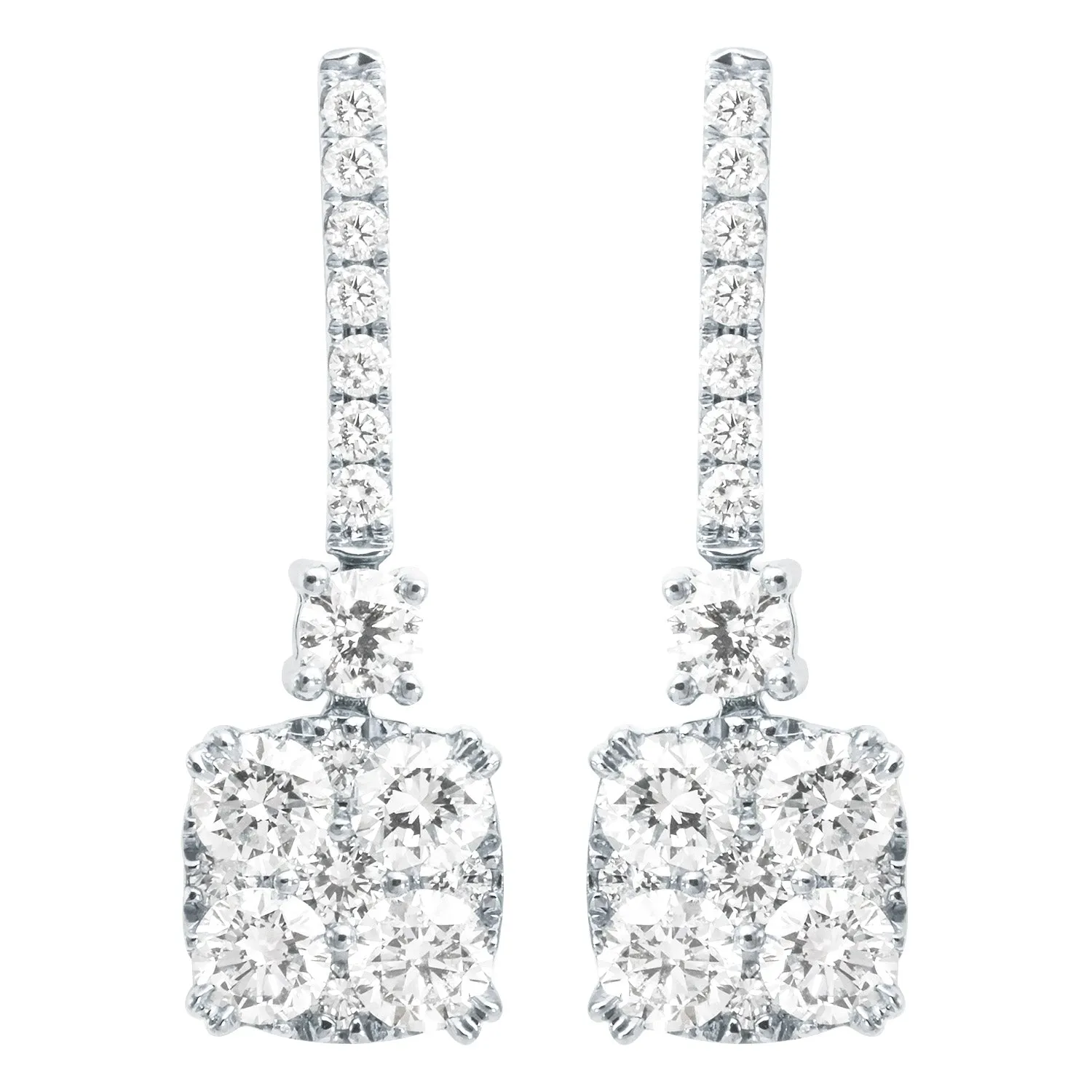 Diamond Ice Drop Earrings