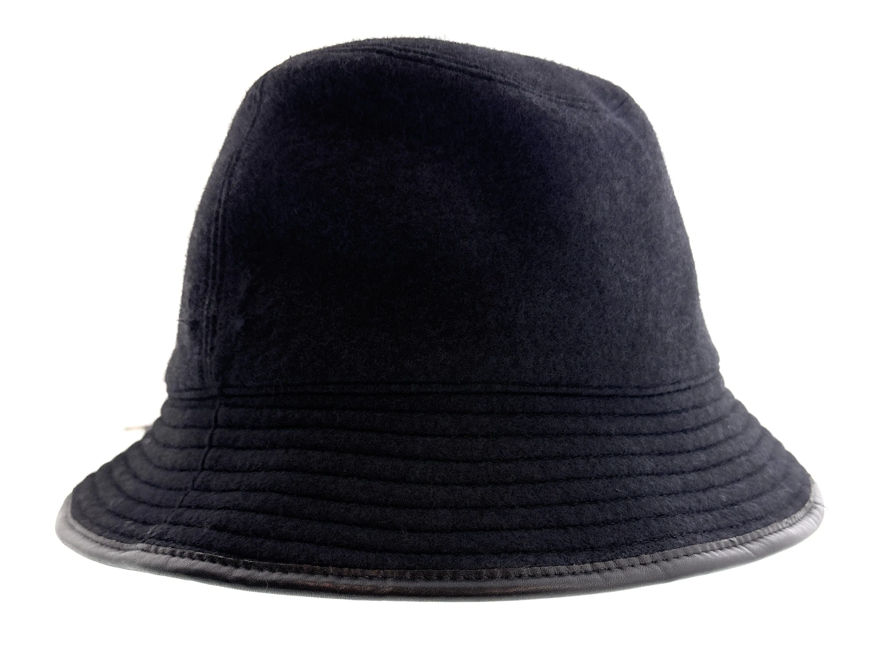 Dolce & Gabbana Charcoal Wool Blend Bucket Stitched Rim-Adult M