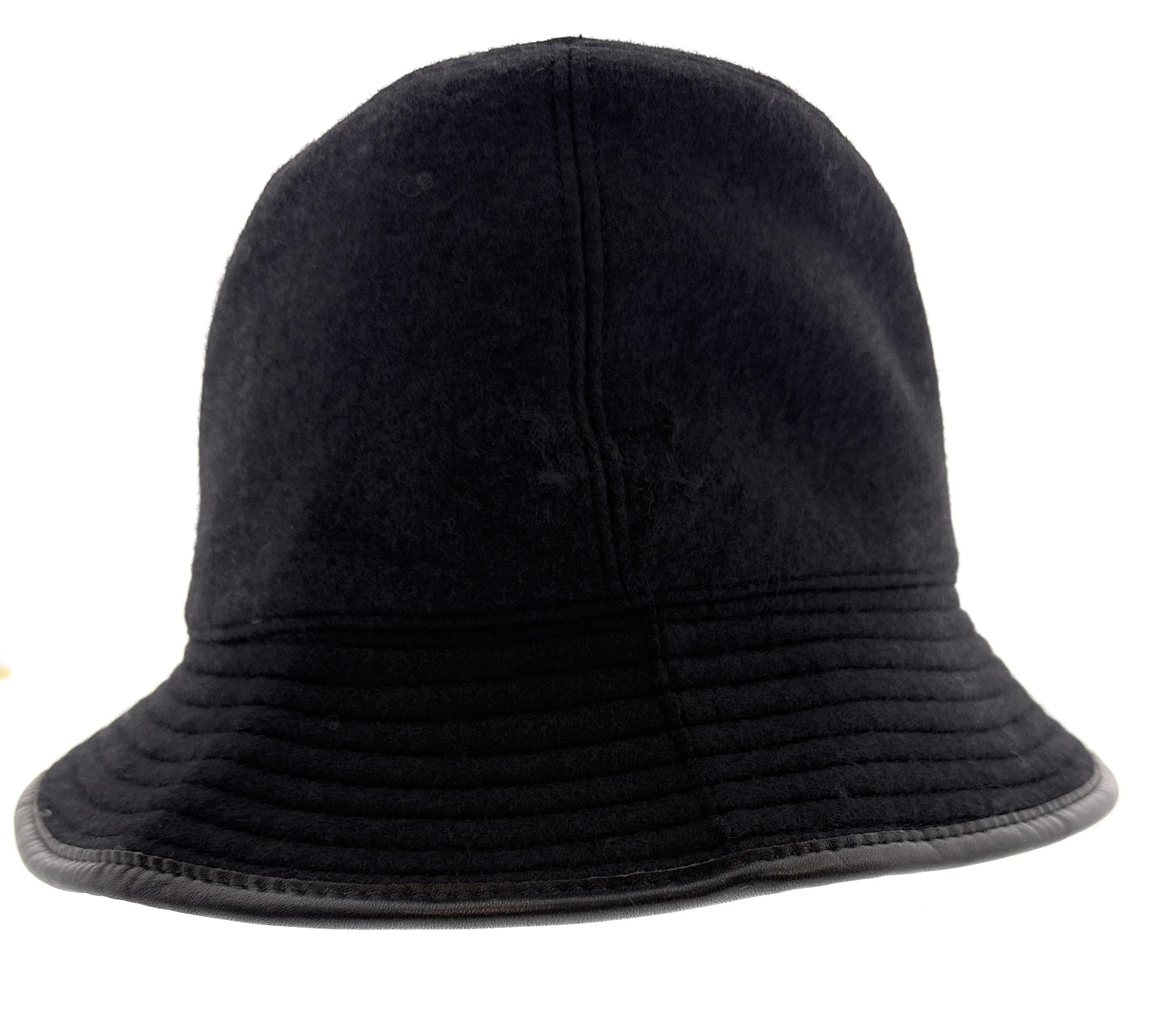 Dolce & Gabbana Charcoal Wool Blend Bucket Stitched Rim-Adult M