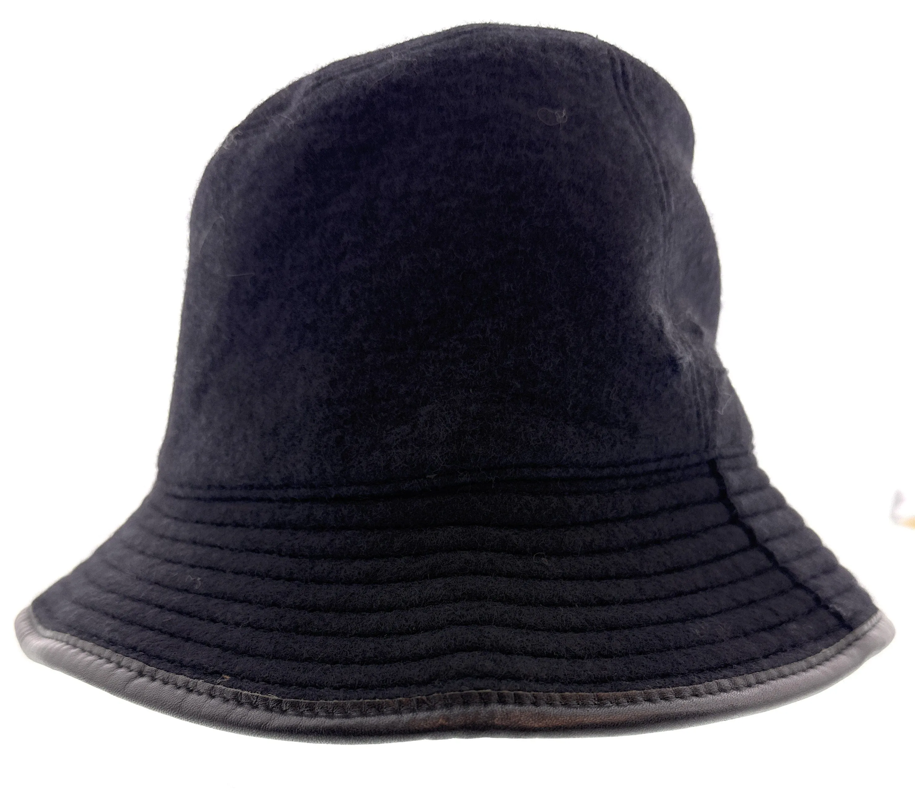 Dolce & Gabbana Charcoal Wool Blend Bucket Stitched Rim-Adult M