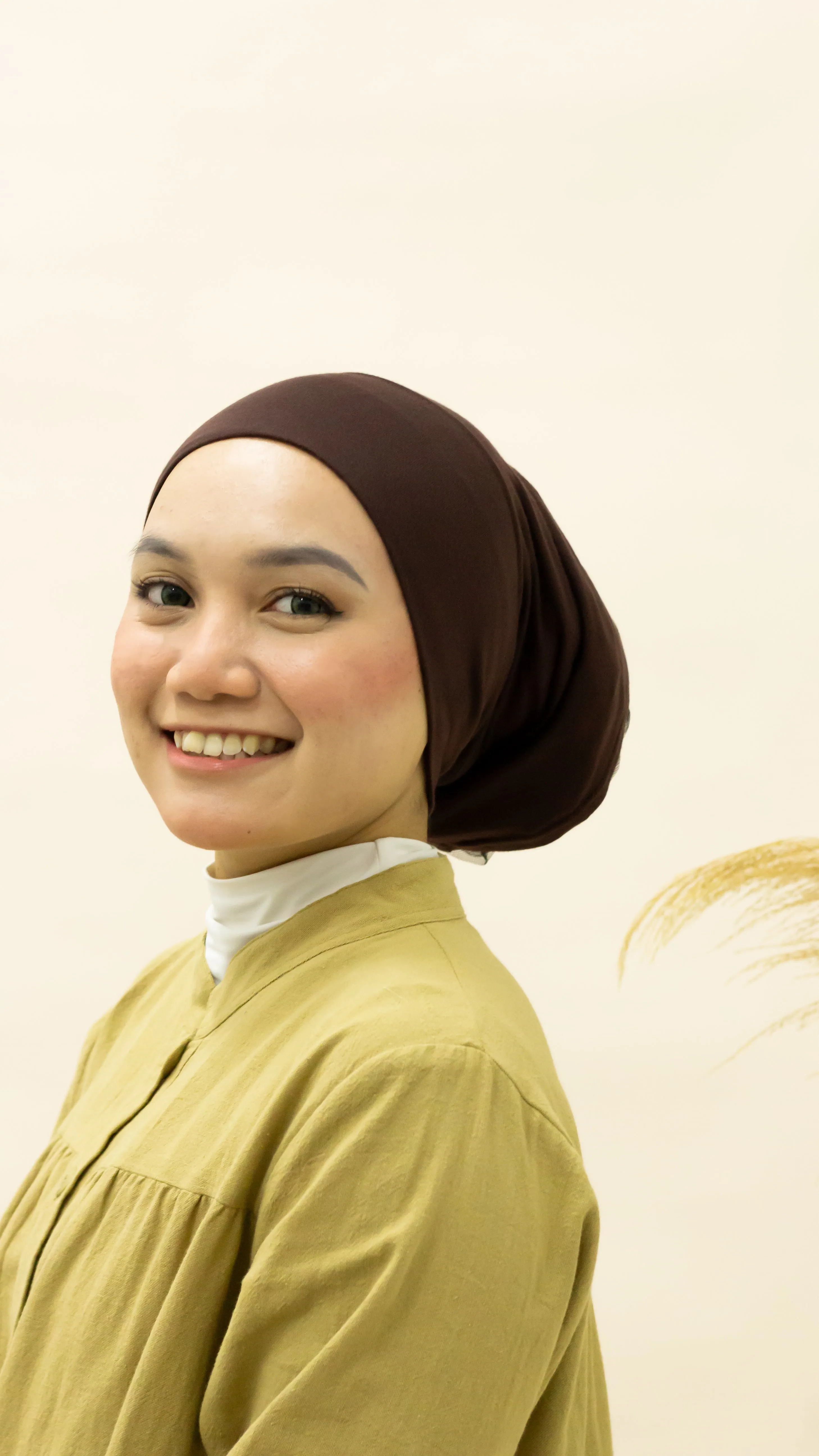 ESME SATIN INNER CAP - BRUNETTE