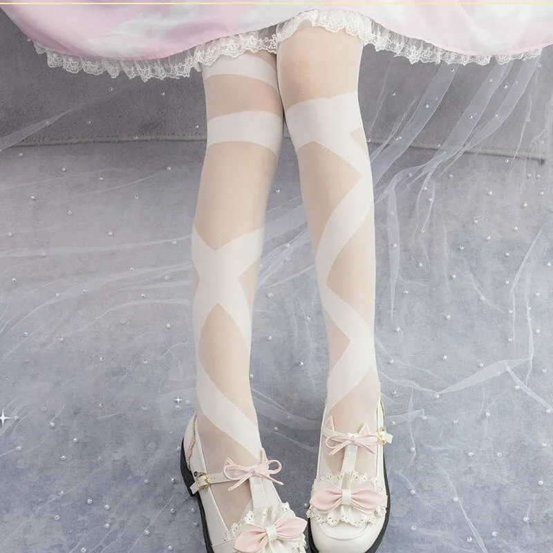 Lolita Reverberation Thigh High Tights