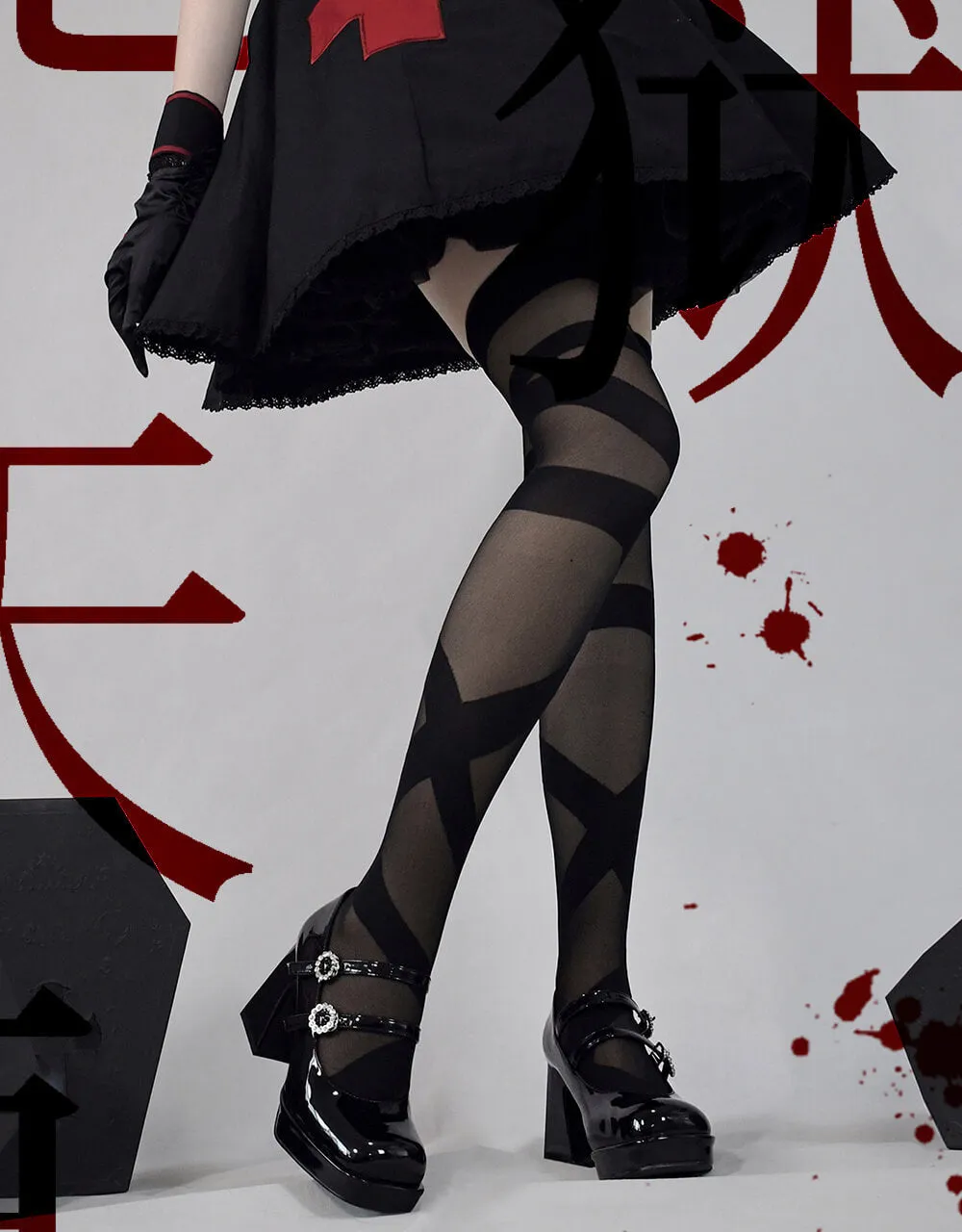 Lolita Reverberation Thigh High Tights