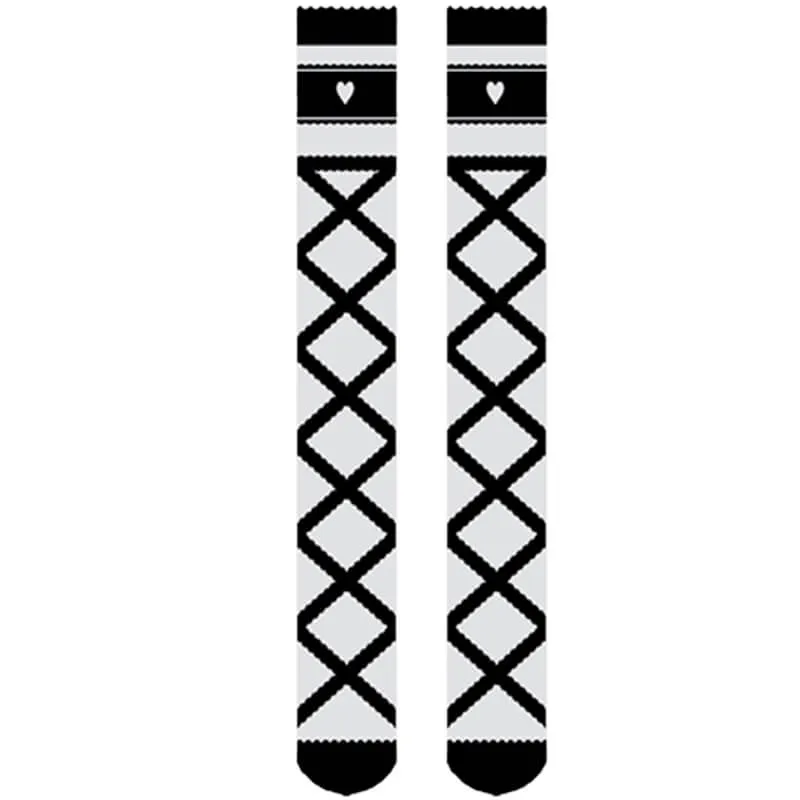 Lolita Ribbon Doll Thigh High Socks