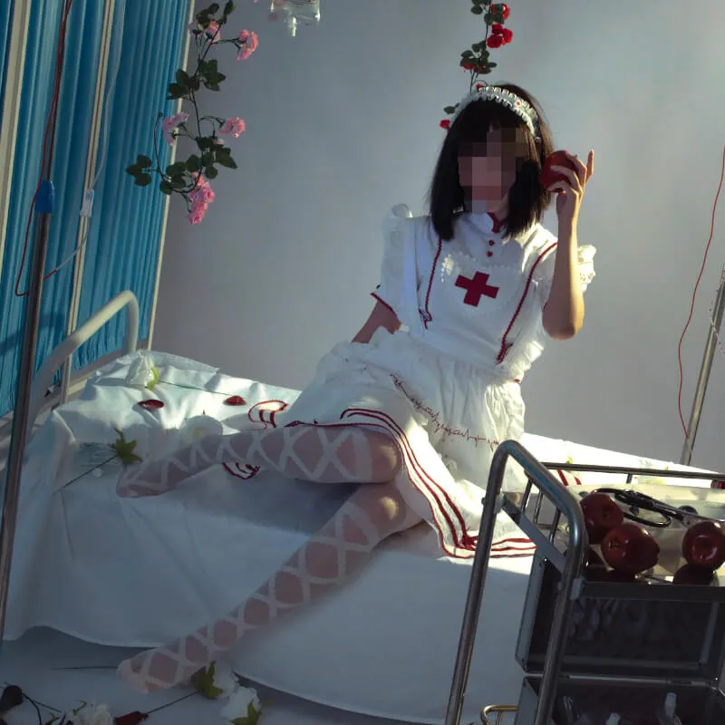 Lolita Ribbon Doll Thigh High Socks