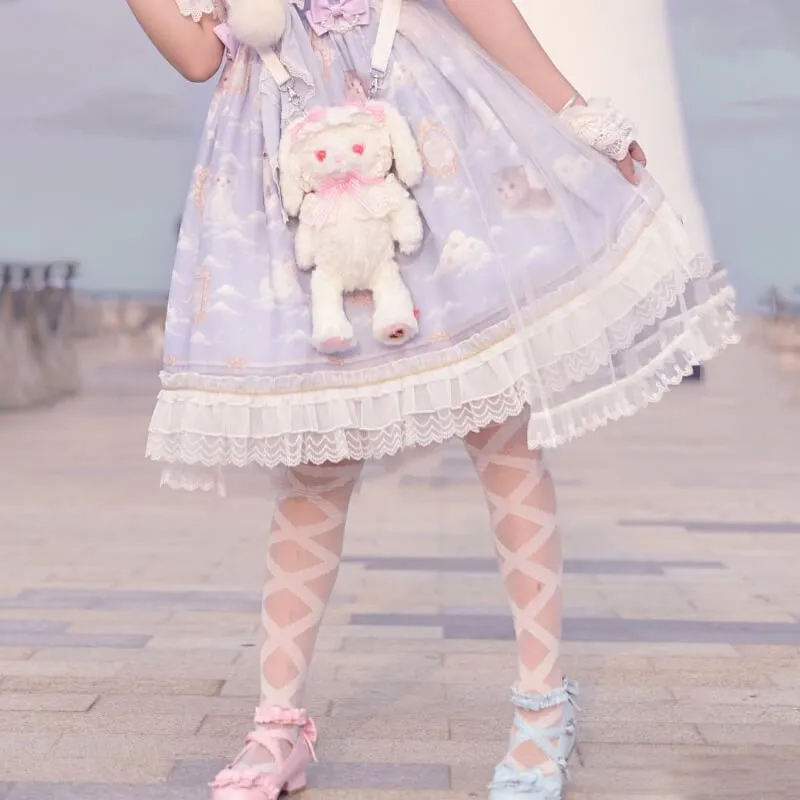 Lolita Ribbon Doll Thigh High Socks