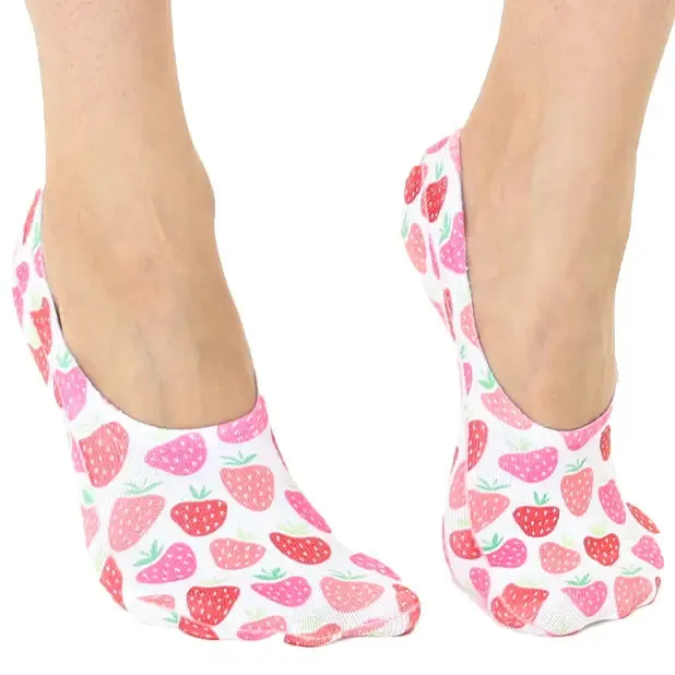No Show Socks-Strawberry