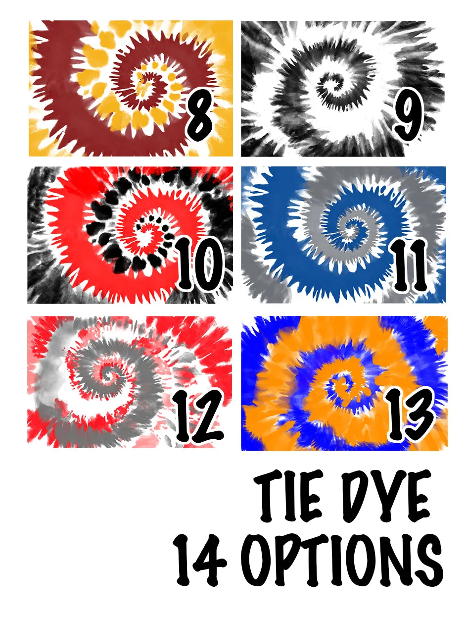 Personalized Volleyball Knee High Socks - Tie Dye Background