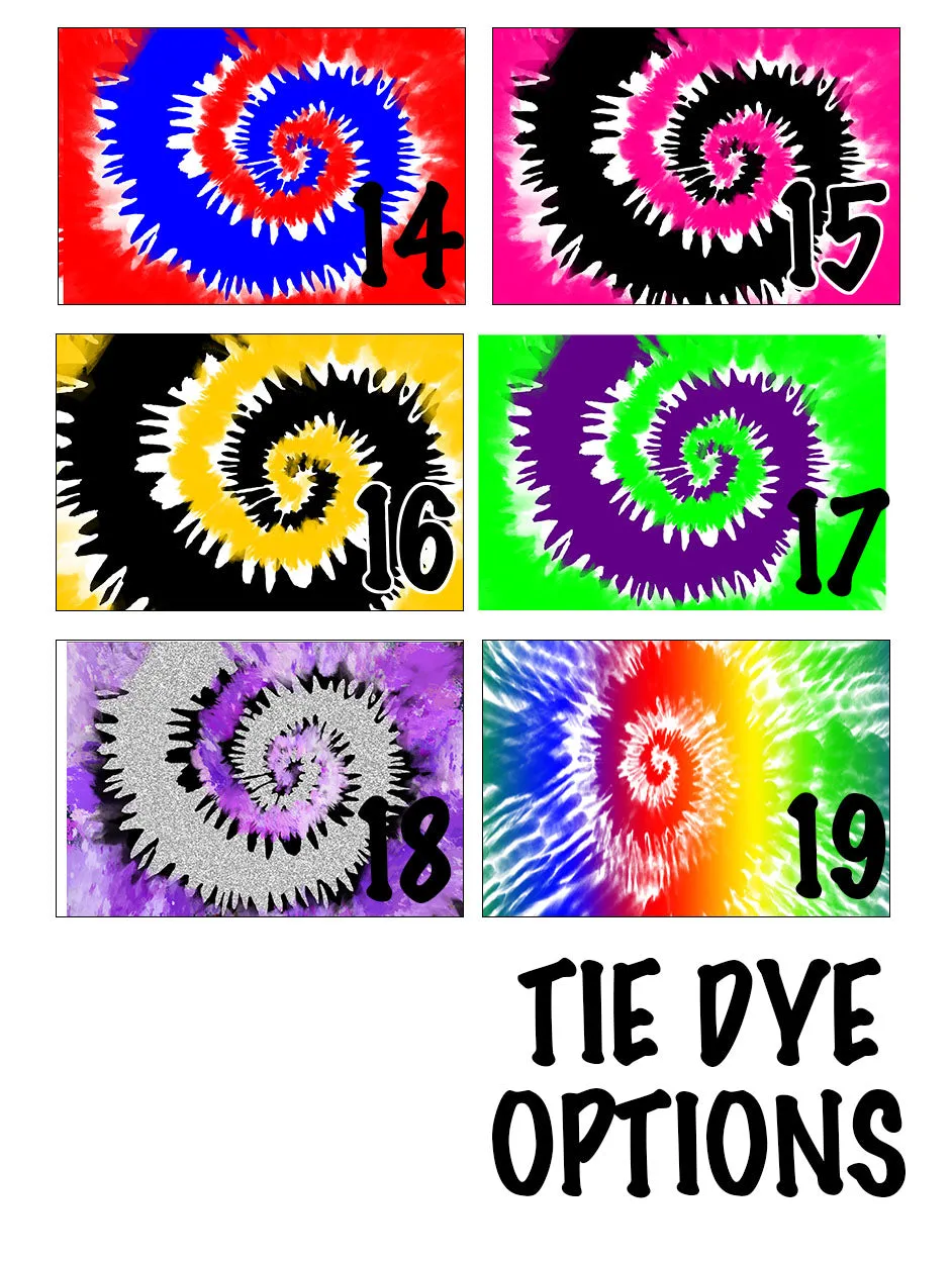 Personalized Volleyball Knee High Socks - Tie Dye Background