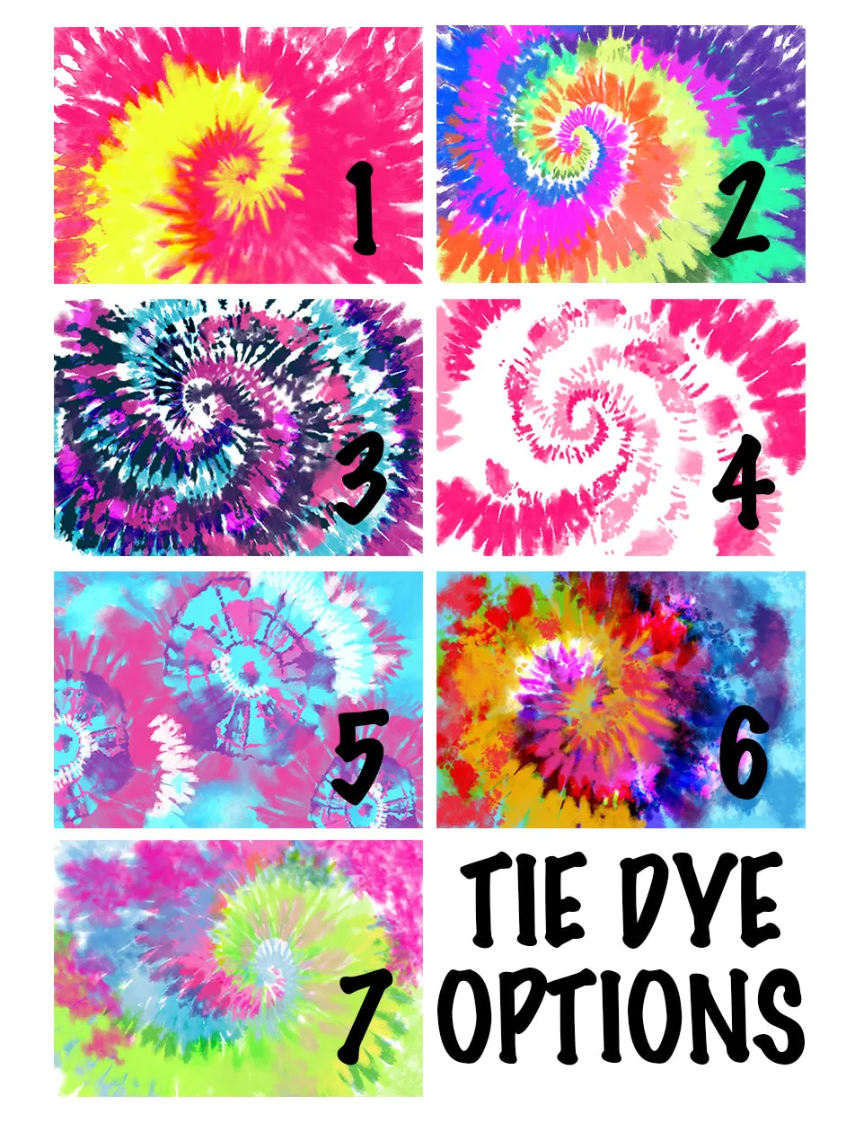 Personalized Volleyball Knee High Socks - Tie Dye Background
