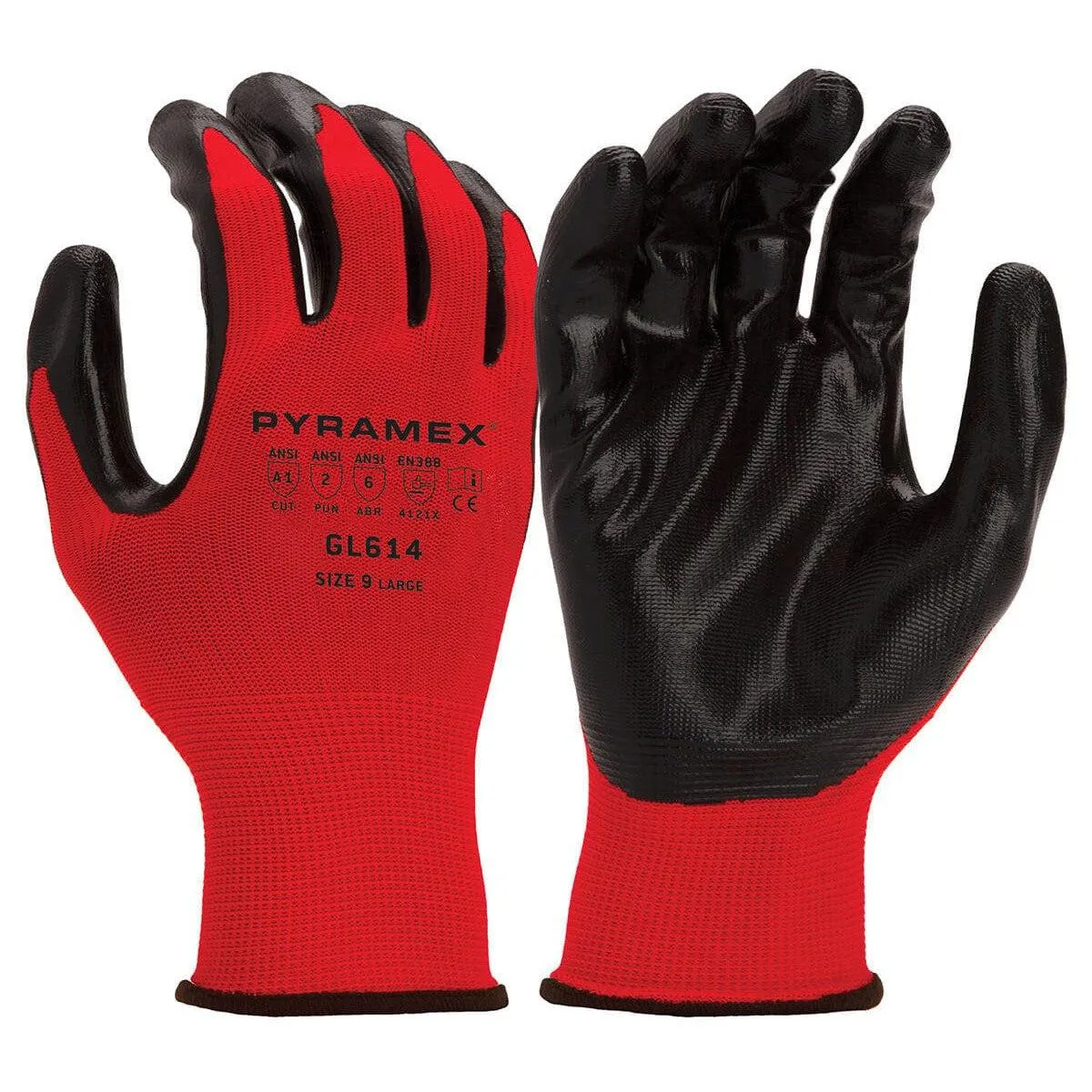 Pyramex GL614 Cut-Resistant A1 Nitrile Foam Dipped Gloves