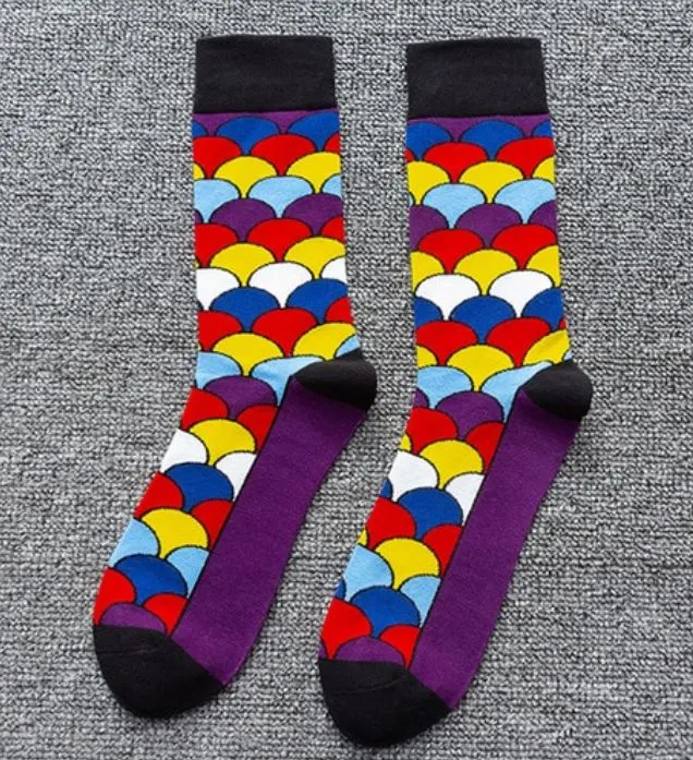 SF118 Colorful Scale Design Socks