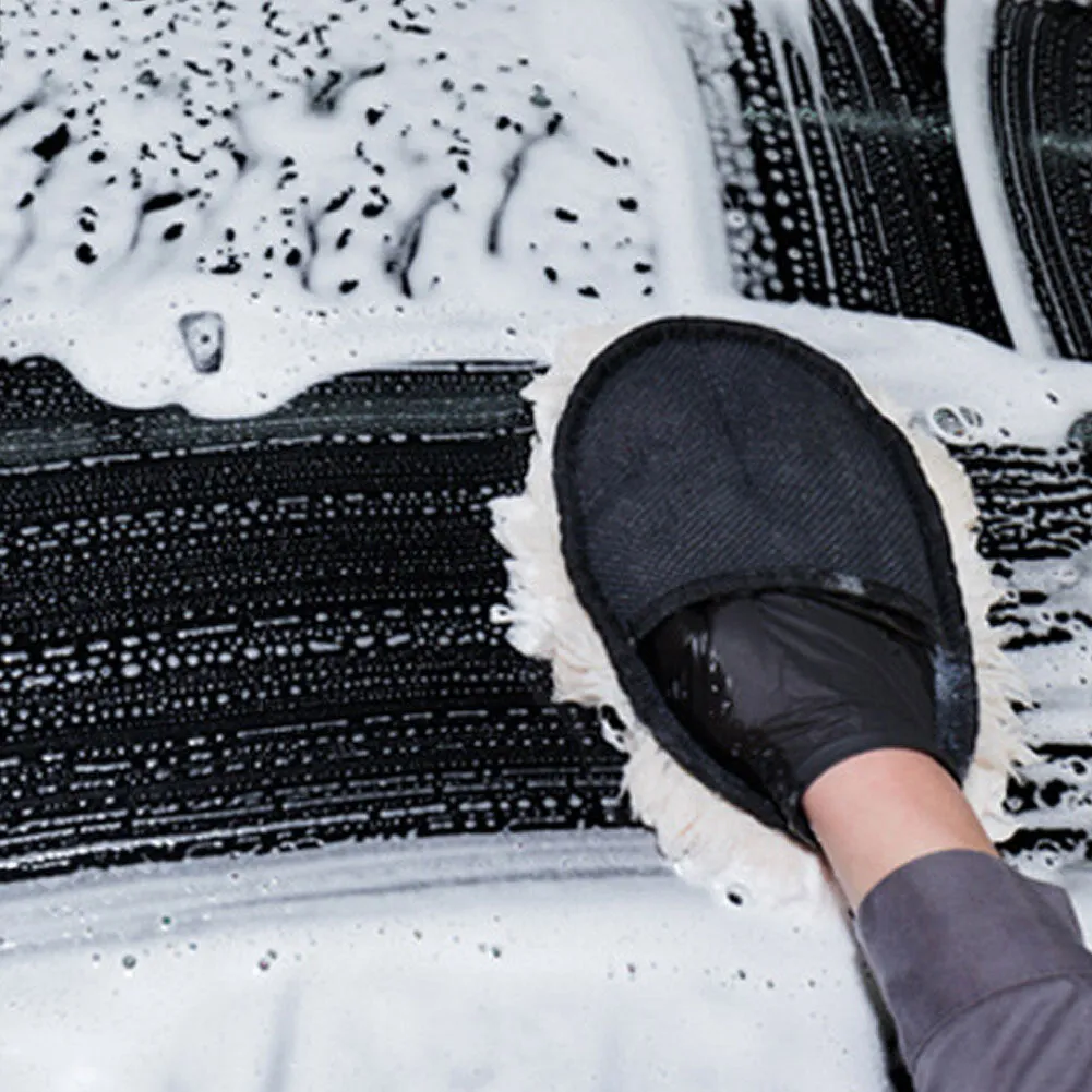 Soft Wool Car Washing Gloves Washer Care Brush Multipurpose Plush