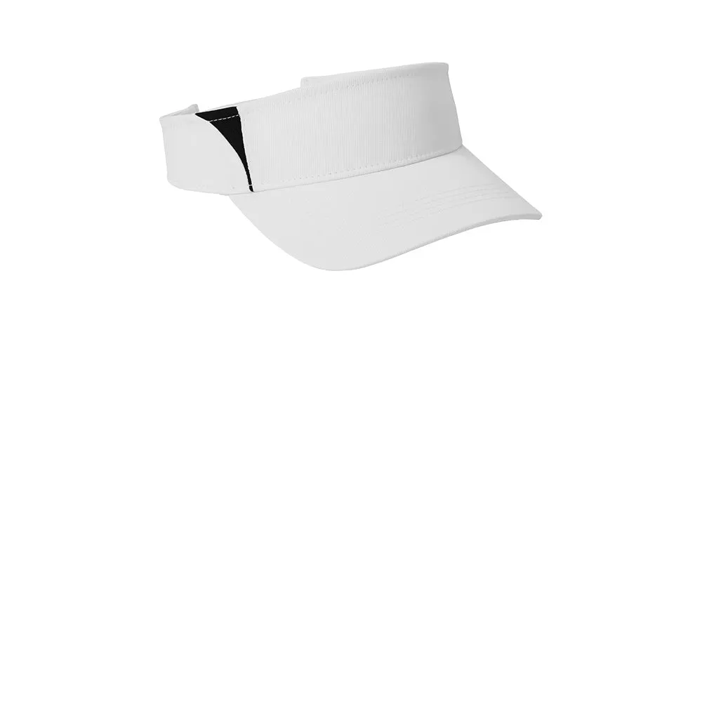 Sport-Tek® Dry Zone® Colorblock Visor - White / Black