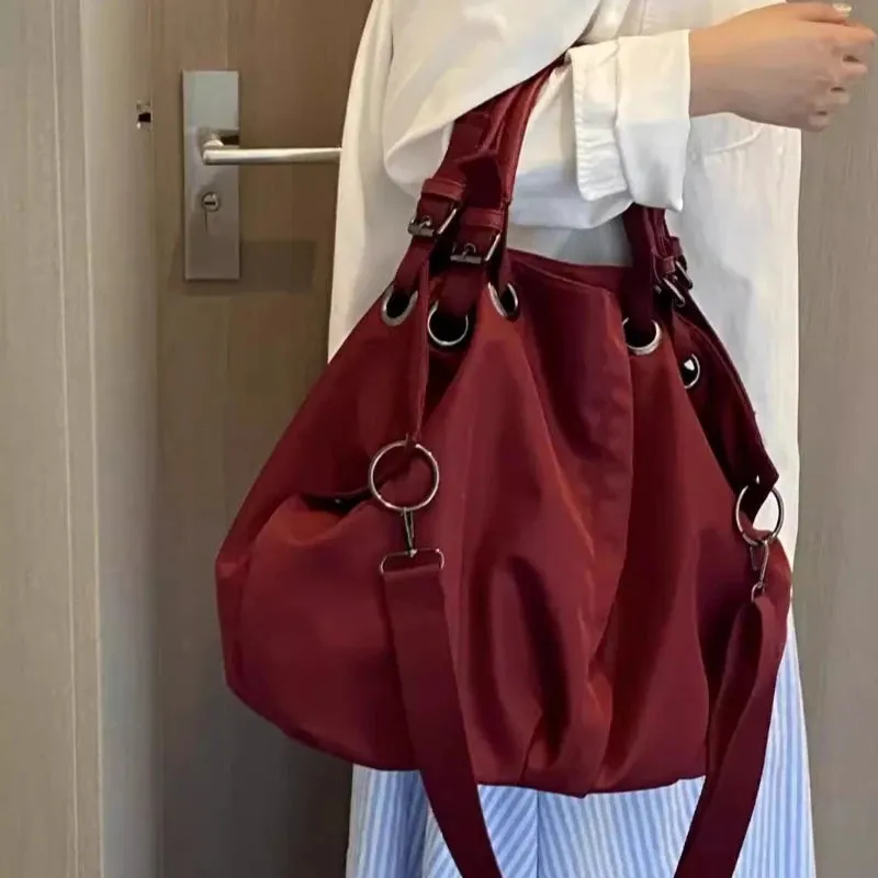 UAKISS  -  Japanese Casual Solid Vintage Shoulder Bag Women Trendy Y2k Fashion Purses and Handbags Streetwear Casual Travel  Crossbody Bags