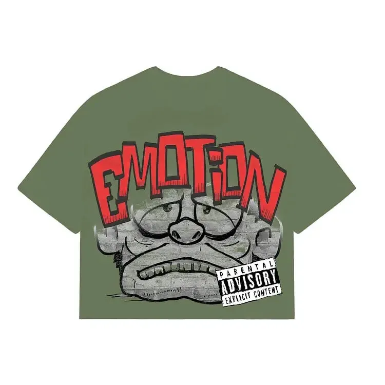 Y2K Cartoon Monster Print Short Sleeve Men Women Harajuku Oversized T Shirt Hip Hop Casual Round Neck Gothic Trend T Shirt Tops